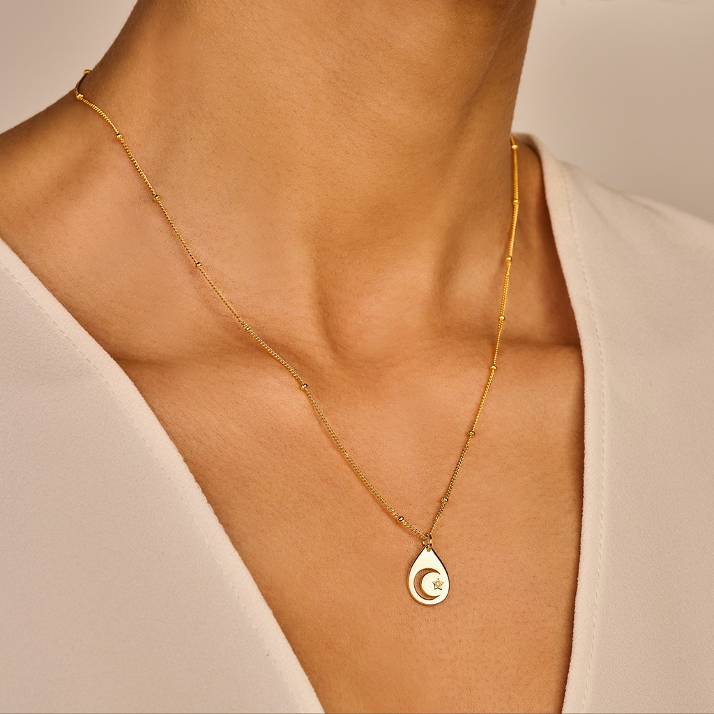 Crescent Star Necklace