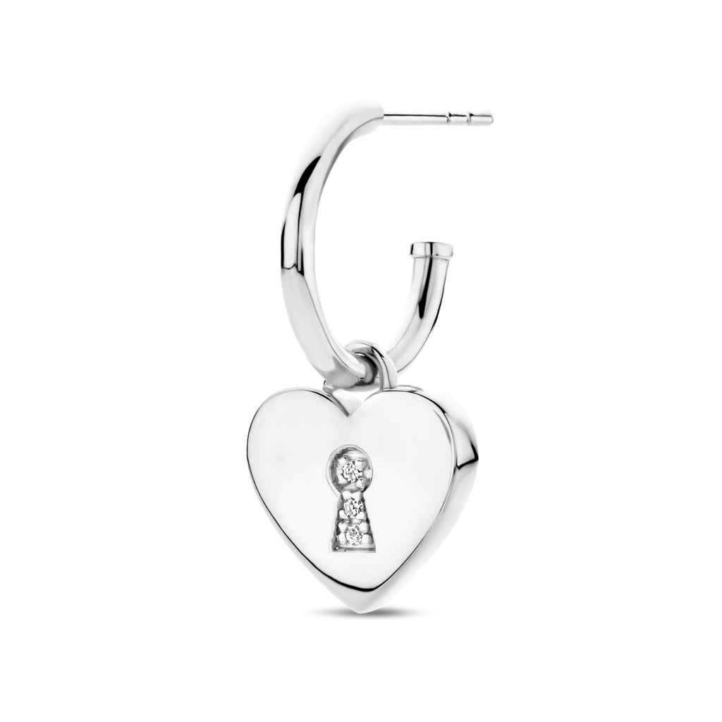 Heart Lock (Single) Earring